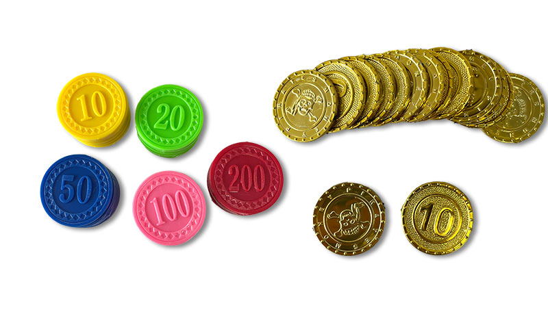 Chips chits coins and counters