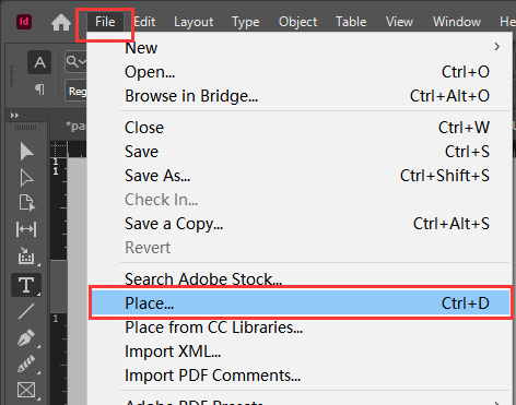 Importing and placing images