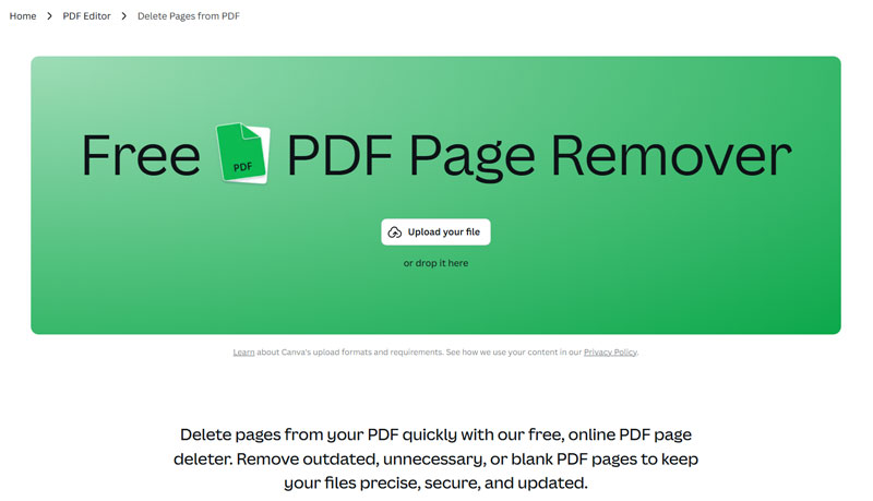 Canva's Free PDF Page Remover