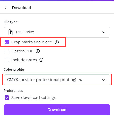 Choose the correct download options