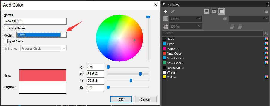 Use CMYK color mode