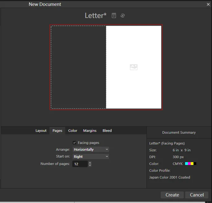 Set up a new document in Affinity Publisher