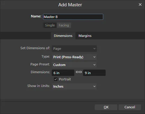 Setting up non-facing pages 3