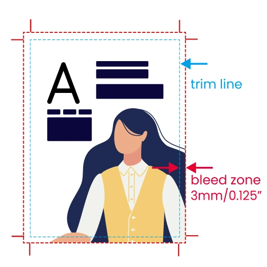 add a bleed zone of 0.125