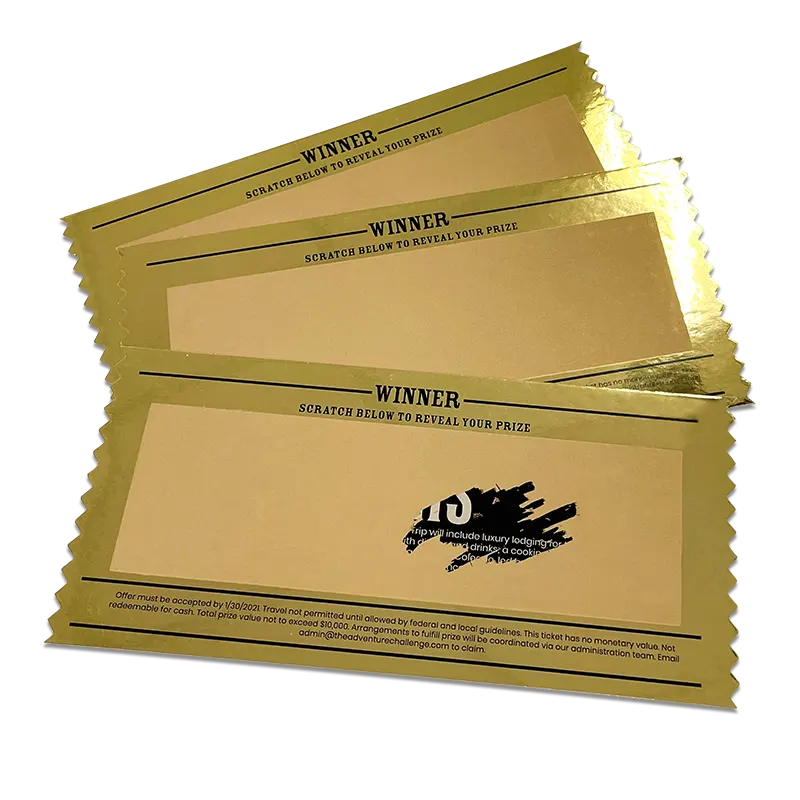 Custom Scratch-Off Cards and Ticket Printing