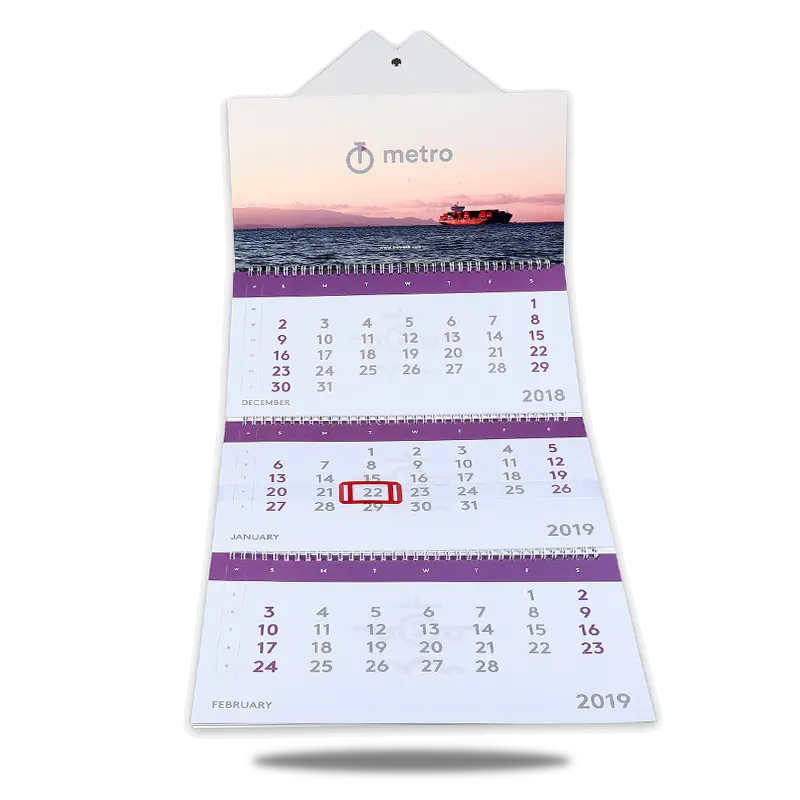 custom 3 month calendar