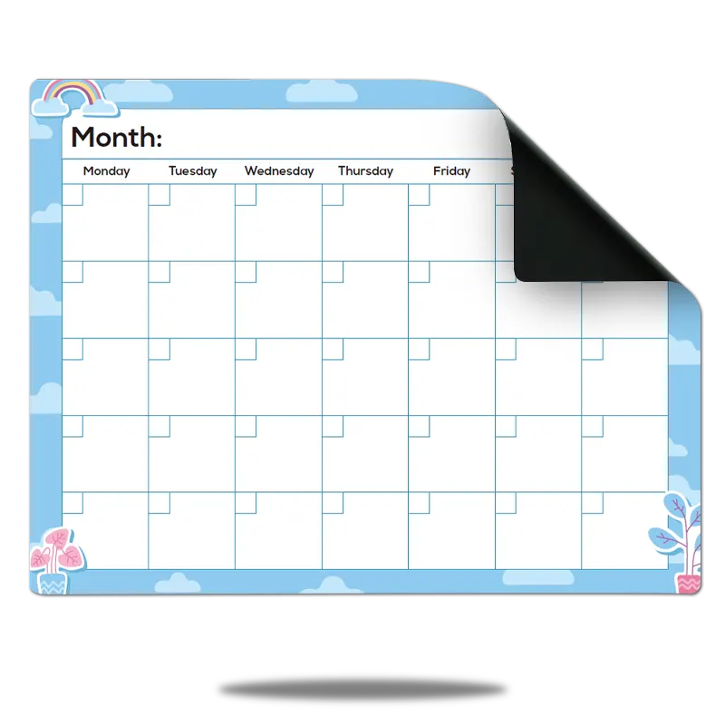 custom magnetic dry erase calendar for wall