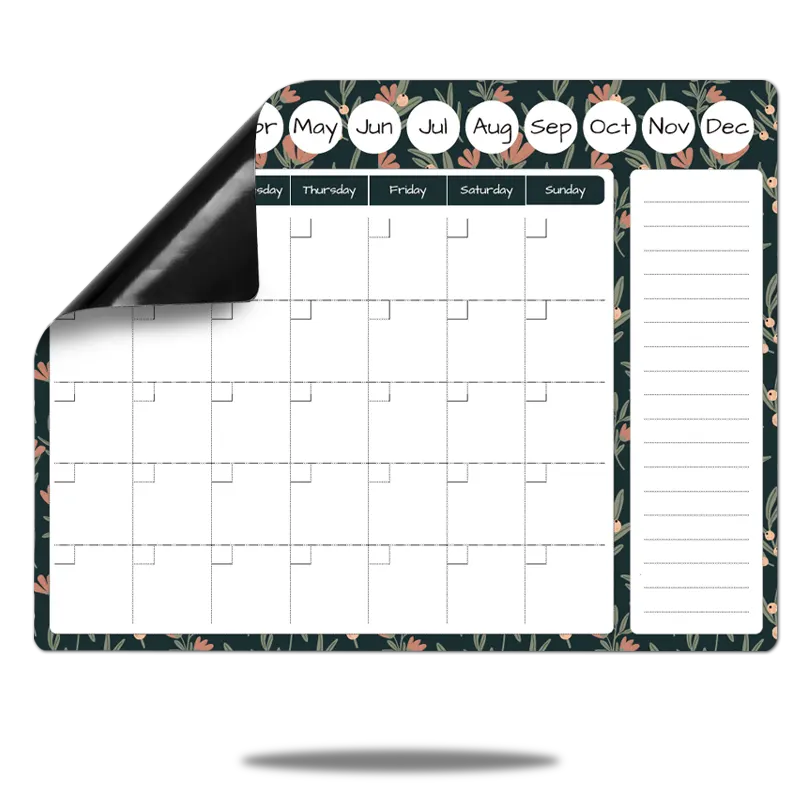 custom magnetic dry erase monthly calendar