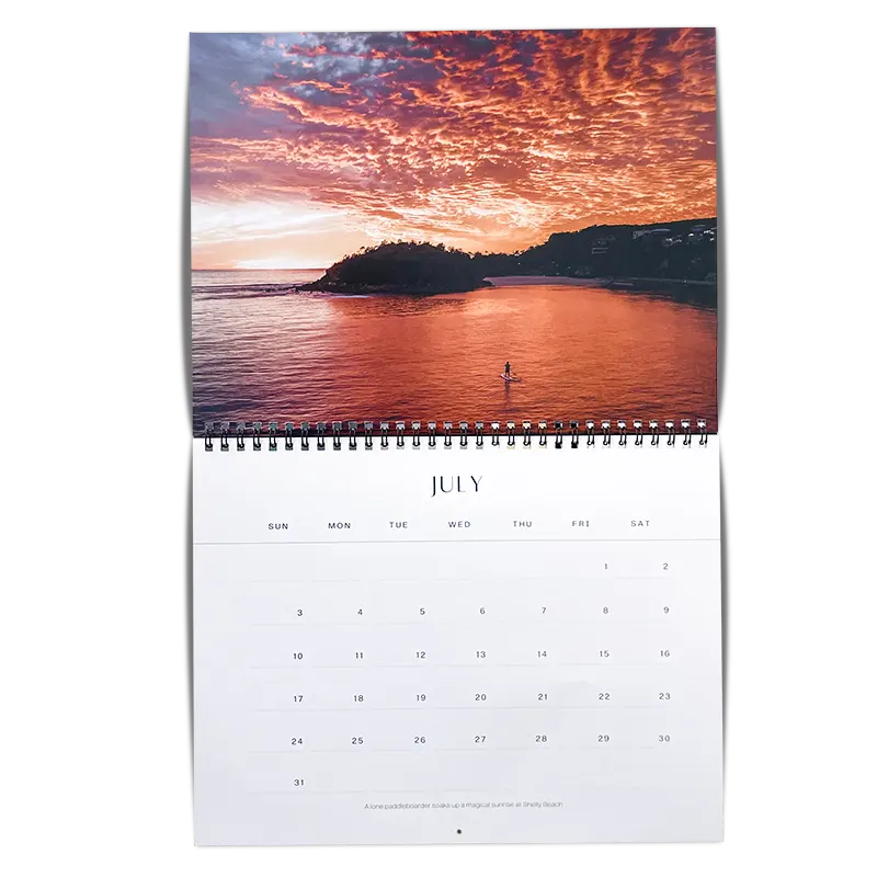 wire-o calendar printing