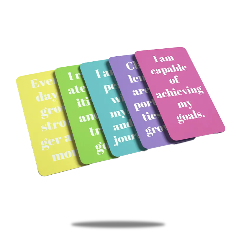 custom affirmation card deck printing