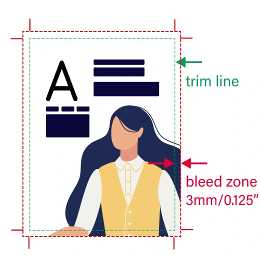 add a bleed zone of 0.125